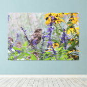 Onder de bloemen canvas afdruk (Insitu (Houten vloer))