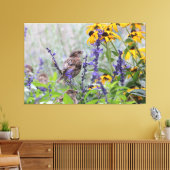 Onder de bloemen canvas afdruk (Insitu (Woonkamer))