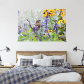 Onder de bloemen canvas afdruk (Insitu (Slaapkamer))
