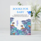 Onder de boeken van het Baby shower van de Zee voo Informatiekaartje (Staand voorkant)
