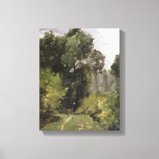 Onder de bomen 1864 (olie aan boord) canvas afdruk (Voorkant)