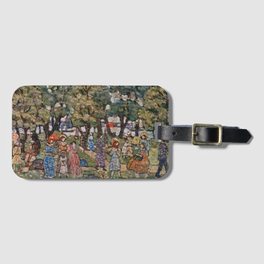Onder de bomen door Maurice Prendergast, Fine Art Bagagelabel (Voorkant (horizontaal))