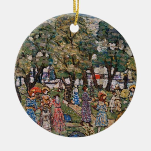 Onder de bomen door Maurice Prendergast, Fine Art Keramisch Ornament (Voorkant)