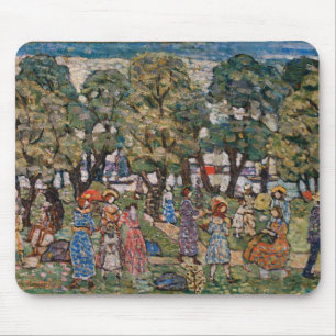 Onder de bomen door Maurice Prendergast, Fine Art Muismat