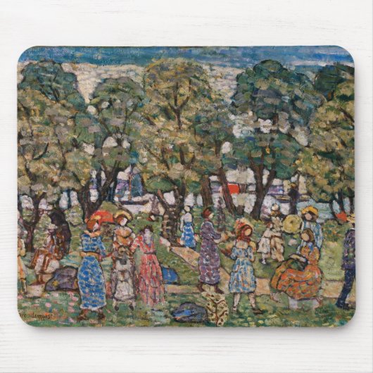 Onder de bomen door Maurice Prendergast, Fine Art Muismat (Voorkant)