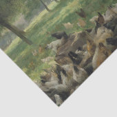 Onder de Bomen door Therese Cotard-Dupre Tissuepapier (Detail)