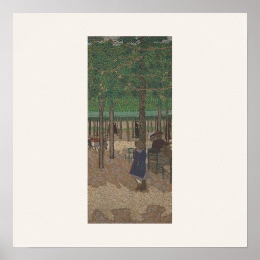 Onder de bomen van Manet - vierkante poster (Voorkant)
