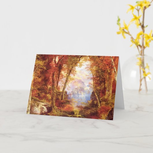 Onder de bomen van Thomas Moran Kaart (Gele Bloem)