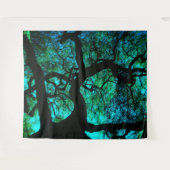 Onder de boom in Turquoise Wandkleed (Voorkant (horizontaal))