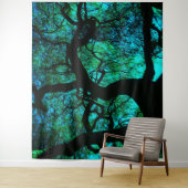 Onder de boom in Turquoise Wandkleed (In situ)