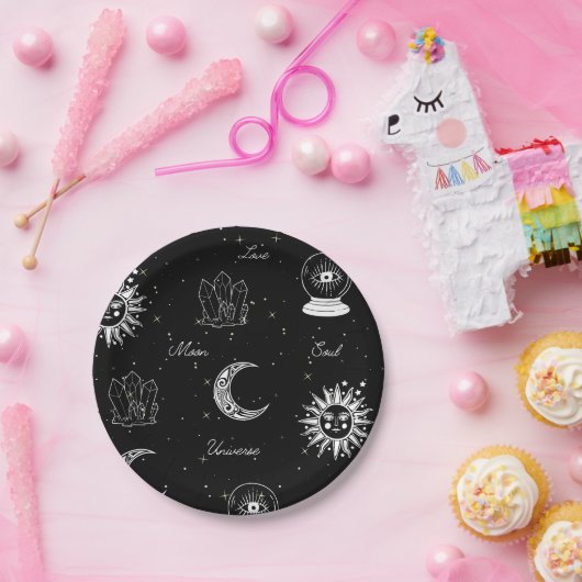 Onder de Borden van het Moon Celestial Paper Papieren Bordje (Feest)