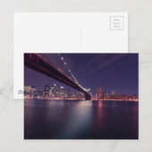Onder de Brooklyn Bridge New York Skyline Briefkaart (Voorkant / Achterkant)