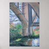 Onder de brug Arroyo Seco Pasadena Poster (Voorkant)