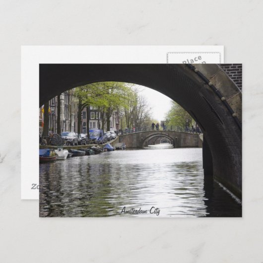 Onder de brug van Amsterdam Briefkaart (Voorkant / Achterkant)