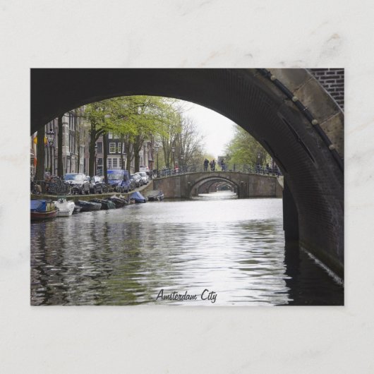 Onder de brug van Amsterdam Briefkaart (Voorkant)