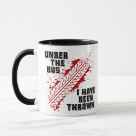 Onder de bus ben ik weggekropen. mok