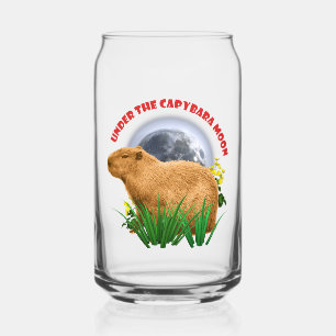 Onder de Capybara-maan Cute Dier Blikvorm Glas