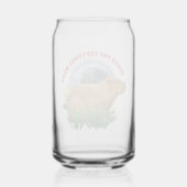 Onder de Capybara-maan Cute Dier Blikvorm Glas (Achterkant)