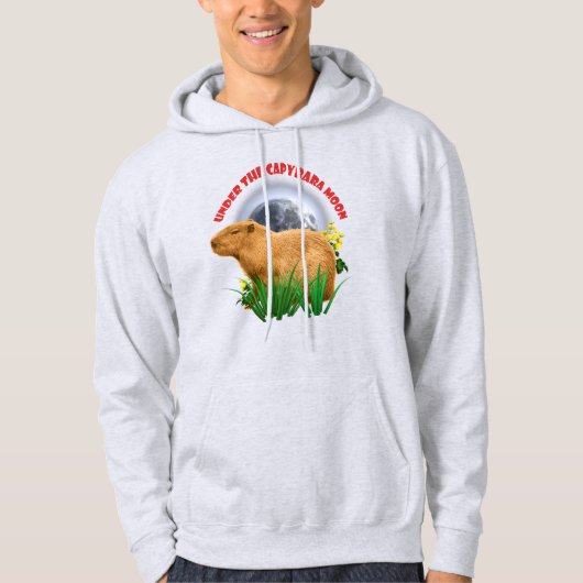 Onder de Capybara-maan Cute Dier Hoodie (Voorkant)