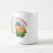 Onder de Capybara-maan Cute Dier Koffiemok (Voorkant links)