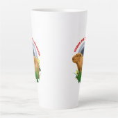 Onder de Capybara-maan Cute Dier Latte Mok (Voorkant)