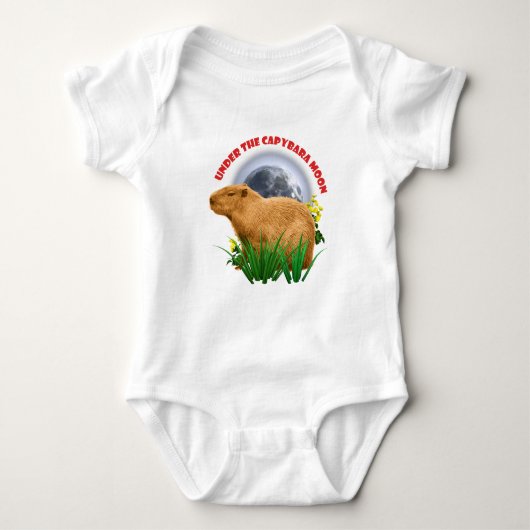 Onder de Capybara-maan Cute Dier Romper (Voorkant)