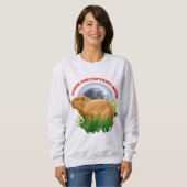 Onder de Capybara-maan Cute Dier Trui (Voorkant volledig)