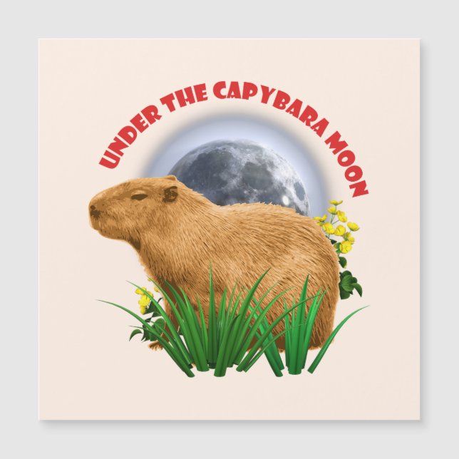 Onder de Capybara-maan Grappige Capybara  (Voorkant)