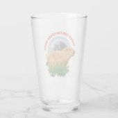 Onder de Capybara-maan Grappige Capybara Glas (Achterkant)
