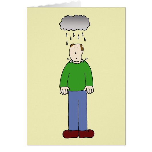 Onder de Cartoon van het Man met waterdruk (Voorkant)