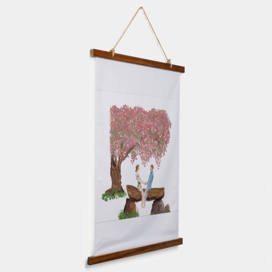 Onder de Cherry-boom Hangend Wandkleed (Gebogen)