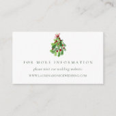 Onder de Christmas Mistletoe Wedding Website Kaart (Voorkant)