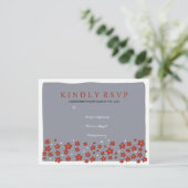 ONDER DE CHUPPAH Joods Wedding Reply Card RSVP Kaartje (Staand voorkant)