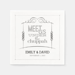 Onder de Chuppah Joodse bruiloft servetten