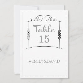 Onder de Chuppah Joodse Huwelijk Tafel Nummers Kaart