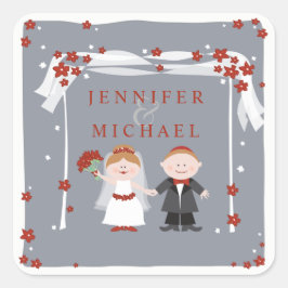 ONDER DE CHUPPAH Joodse huwelijkscadeau Sticker