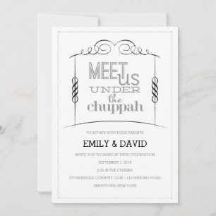 Onder de Chuppah Joodse Trouw Uitnodiging