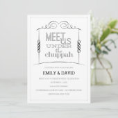 Onder de Chuppah Joodse Trouw Uitnodiging (Staand voorkant)