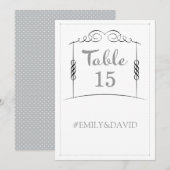 Onder de Chuppah Joodse Trouwtafel Nummers Kaart (Voorkant / Achterkant)