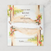 Onder de Chuppah Wedding Plaatskaartje (Buitenkant ongevouwen)