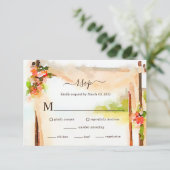 Onder de Chuppah Wedding RSVP-kaart RSVP Kaartje (Staand voorkant)