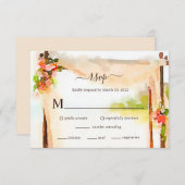 Onder de Chuppah Wedding RSVP-kaart RSVP Kaartje (Voorkant / Achterkant)