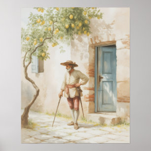 Onder de citroenboom - een tijdloze pauze poster