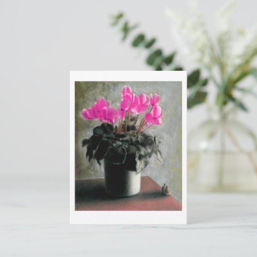 Onder de Cyclamen Briefkaart (Staand voorkant)