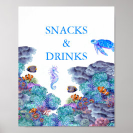 Onder de de Snacks en Drinken van het Baby shower Poster