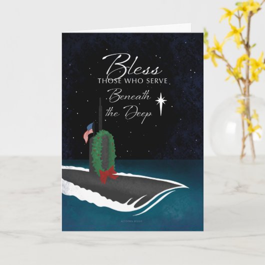 Onder de diepzeekaart - Onderzeese feestdag Kaart (Gele Bloem)