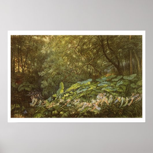Onder de Dock Leaves door Richard Doyle, Sprookjes Poster (Voorkant)