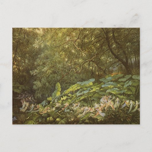 Onder de Dock Leaves van Richard Doyle, Fairy Art Briefkaart (Voorkant)