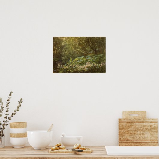 Onder de Dock Leaves van Richard Doyle, Fairy Art Poster (Keuken)