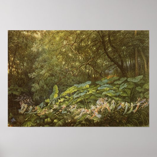 Onder de Dock Leaves van Richard Doyle, Fairy Art Poster (Voorkant)